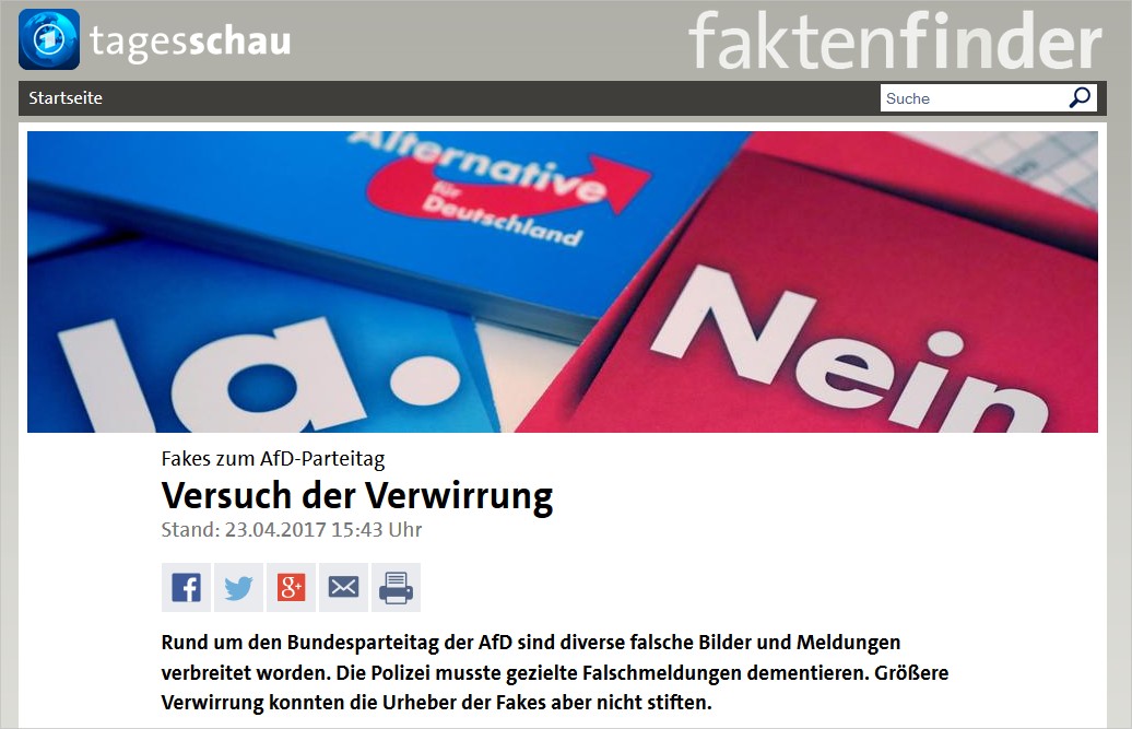 Fakes zum AfD-Parteitag