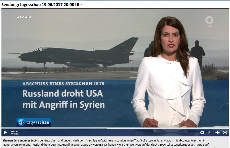 Zum Abschuss eines syrischen Kampfjets in Syrien durch die US-Luftwaffe