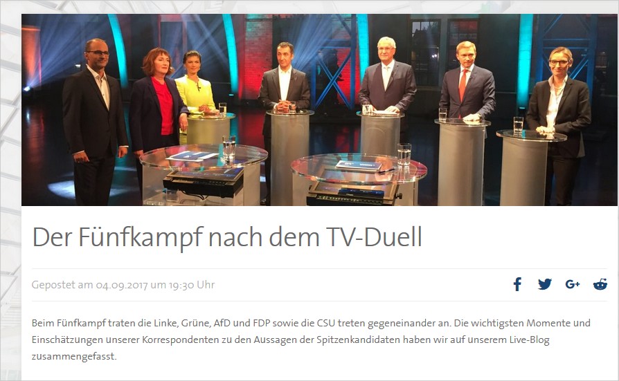 Der Fünfkampf nach dem TV-Duell
