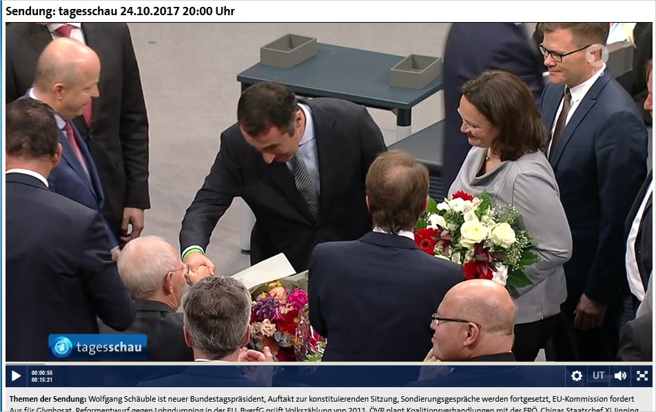 ARD-aktuell und die konstituierende Bundestagssitzung